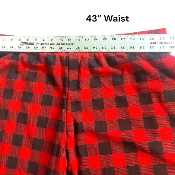 Grayson/Threads Women 3X Buffalo Check Red & Black Plaid Fleece Pajama Pants - Picture 9 of 12